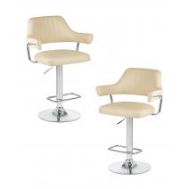  Набор 2 шт Стул барный DOBRIN CHARLY, кремовый, фото 1 
