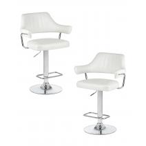  Набор 2 шт Стул барный DOBRIN CHARLY, белый крокодил, фото 1 