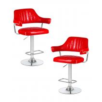  Набор 2 шт Стул барный DOBRIN CHARLY, красный крокодил, фото 1 