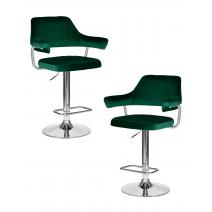  Набор 2 шт Стул барный DOBRIN CHARLY, зеленый велюр (MJ9-88), фото 1 