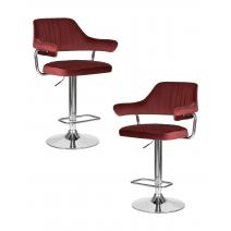  Набор 2 шт Стул барный DOBRIN CHARLY, винный велюр (MJ9-35), фото 1 