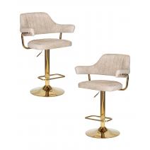  Набор 2 шт Стул барный DOBRIN CHARLY GOLD, бежевый твид (LEO26), фото 1 