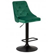  Стул барный DOBRIN JOSEPH BLACK, зеленый велюр (MJ9-88), фото 1 