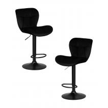  Набор 2 шт Стул барный DOBRIN BARNY BLACK, черный велюр (MJ9-101), фото 1 