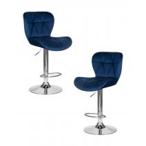  Набор 2 шт Стул барный DOBRIN BARNY, синий велюр (MJ9-117), фото 1 
