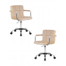  Набор 2 шт Офисное кресло для персонала DOBRIN TERRY, бежевый велюр (MJ9-10), фото 1 
