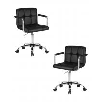  Набор 2 шт Офисное кресло для персонала DOBRIN TERRY, чёрный, фото 1 