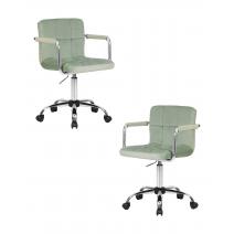  Набор 2 шт Офисное кресло для персонала DOBRIN TERRY, мятный велюр (MJ9-87), фото 1 