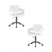  Набор 2 шт Офисное кресло для персонала DOBRIN LARRY, белый, фото 1 