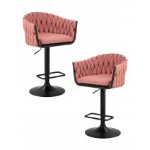  Набор 2 шт Стул барный DOBRIN LEON, розовая ткань (LAR 275-10), фото 1 