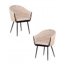  Набор 2 шт Стул обеденный DOBRIN MATILDA, бежевая ткань (LAR 275-1), фото 1 