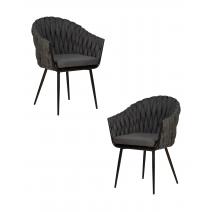  Набор 2 шт Стул обеденный DOBRIN MATILDA, графитовая ткань (LAR-275-21), фото 1 