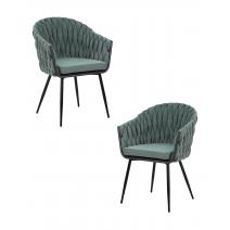  Набор 2 шт Стул обеденный DOBRIN MATILDA, зеленая ткань (LAR 275-23), фото 1 