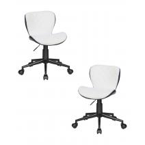  Набор 2 шт Офисное кресло для персонала DOBRIN RORY, бело-чёрный, фото 1 