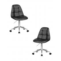  Набор 2 шт Офисное кресло для персонала DOBRIN MONTY, чёрный, фото 1 