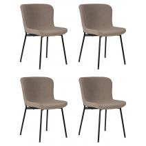  Набор 4 шт Стул обеденный DOBRIN MILO, черные ножки, бежевый букле (UF992-04), фото 1 