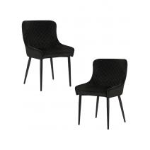  Набор 2 шт Стул обеденный DOBRIN RICHARD, черные матовые ножки, черный велюр (V108-77), фото 1 
