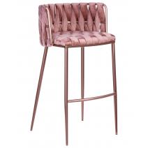  Стул барный DOBRIN EMMA ROSE GOLD, розовый велюр (VF-10), фото 1 