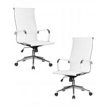  Набор 2 шт Офисное кресло для руководителей DOBRIN CLARK SIMPLE, белый, фото 1 