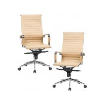  Набор 2 шт Офисное кресло для руководителей DOBRIN CLARK, бежевый, фото 1 