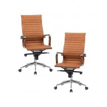  Набор 2 шт Офисное кресло для руководителей DOBRIN CLARK, светло-коричневый №321, фото 1 