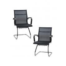  Набор 2 шт Офисное кресло для посетителей DOBRIN CODY MESH, чёрный, фото 1 