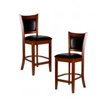  Набор 2 шт Стул полубарный DOBRIN GARRY COUNTER, шоколад, черный, фото 1 