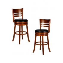  Набор 2 шт Вращающийся полубарный стул DOBRIN WILLIAM COUNTER, шоколад, черный, фото 1 