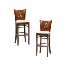  Набор 2 шт Стул барный DOBRIN JERRY BAR, шоколад, кремовый, фото 1 