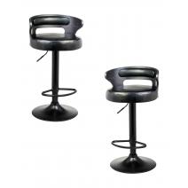  Набор 2 шт Стул барный DOBRIN FRED BLACK, чёрное дерево, чёрный, фото 1 