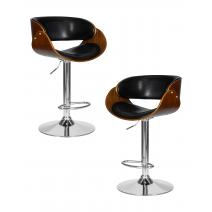  Набор 2 шт Стул барный DOBRIN JOHN, цвет сиденья черный глянец PU ABD 002, фото 1 