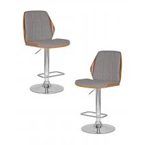  Набор 2 шт Стул барный DOBRIN PETER, серая ткань AAA 001, фото 1 