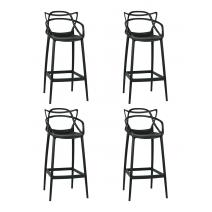  Набор 4 шт Стул барный DOBRIN MASTERS BAR, чёрный (B-03), фото 1 