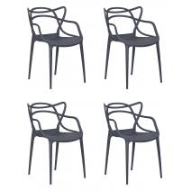  Набор 4 шт Стул обеденный DOBRIN MASTERS, серо-синий (NX-GR-16), фото 1 