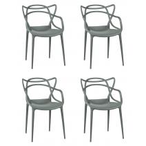  Набор 4 шт Стул обеденный DOBRIN MASTERS, тёмно-серый (GR-04), фото 1 