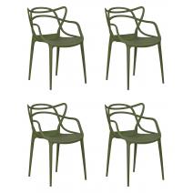  Набор 4 шт Стул обеденный DOBRIN MASTERS, зеленый хаки (G-17), фото 1 