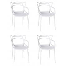  Набор 4 шт Стул обеденный DOBRIN MASTERS, белый (W-02), фото 1 