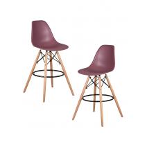  Набор 2 шт Стул барный DOBRIN DSW BAR, ножки светлый бук, цвет пыльная роза (NX-P-11), фото 1 