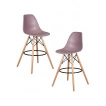  Набор 2 шт Стул барный DOBRIN DSW BAR, ножки светлый бук, цвет сиреневый (P-04), фото 1 