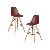  Набор 2 шт Стул барный DOBRIN DSW BAR, ножки светлый бук, цвет сливовый (R-13), фото 1 