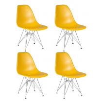  Набор 4 шт Стул обеденный DOBRIN DSR, ножки хром, цвет горчичный (Y-03), фото 1 
