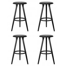  Набор 4 шт Стул барный DOBRIN ROYCE BLACK, чёрный (B-03), фото 1 