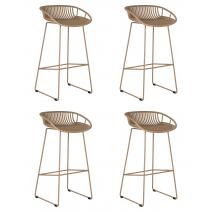  Набор 4 шт Стул барный DOBRIN FRANK, бежевый, фото 1 