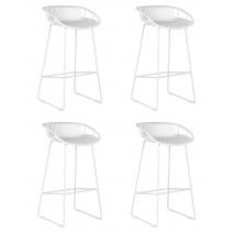  Набор 4 шт Стул барный DOBRIN FRANK, белый, фото 1 