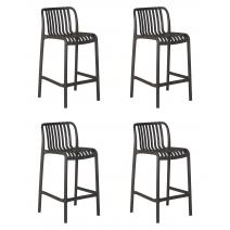  Набор 4 шт Стул полубарный DOBRIN CHLOE, темно-серый, фото 1 