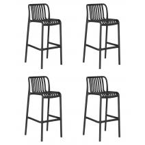  Набор 4 шт Стул барный DOBRIN CHLOE BAR, темно-серый, фото 1 