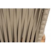  "Мальорка" диван 3-местный плетеный из роупа, основание дуб, роуп серо-коричневый 23мм, ткань бежевая 15052, фото 9 