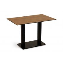  "Каффе" стол из HPL 110х70см, цвет "дуб", подстолье стальное двойное, фото 1 