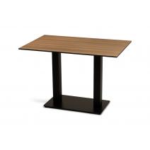  "Каффе" стол из HPL 110х70см, цвет "дуб", подстолье стальное двойное, фото 3 