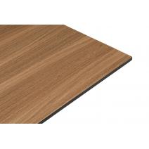  "Каффе" стол из HPL 110х70см, цвет "дуб", подстолье стальное двойное, фото 5 